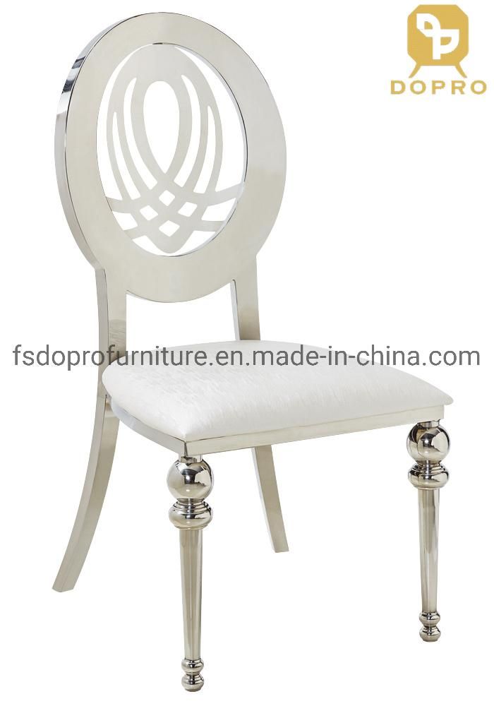 Luxury Golden Stainless Steel Event Wedding Stackable Chairs for Dining Used