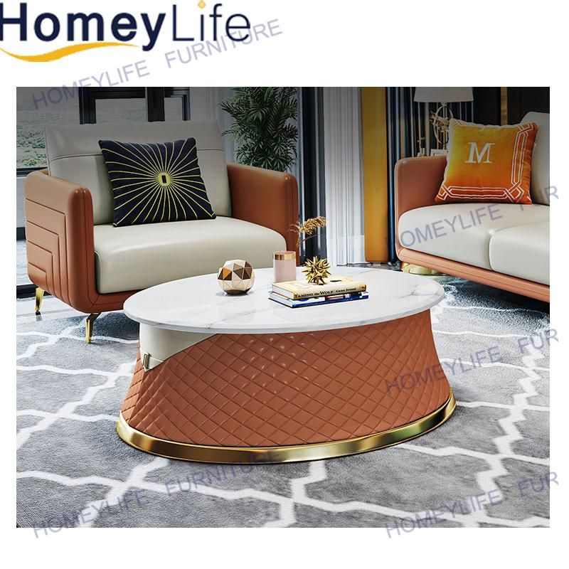 Contemporary Style Marble Table Modern Furniture Round Coffee Table
