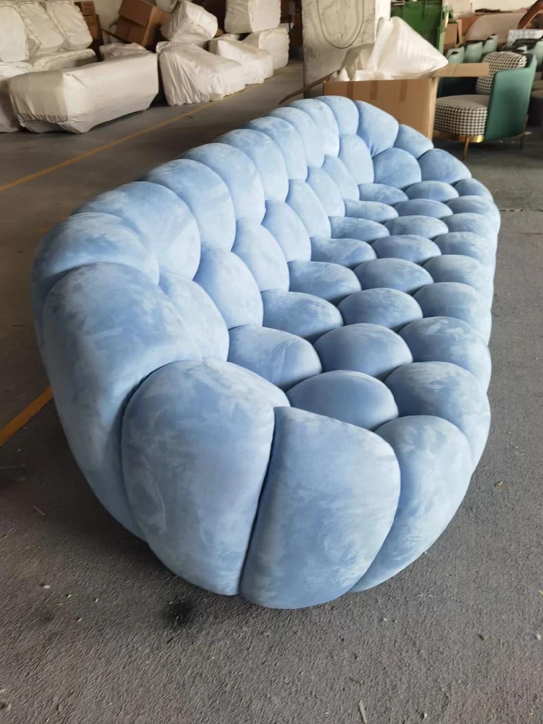 Modern Fabric Soft Single Double Honeycomb Bubble Sofa Seater Couch