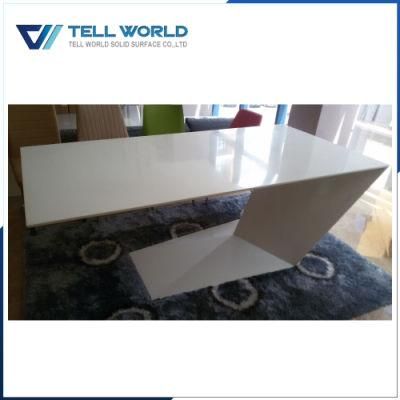 Curved White Color Office Furniture Office Table for Home