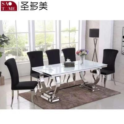 Simple Stainless Steel Black Dining Furniture Dining Chair