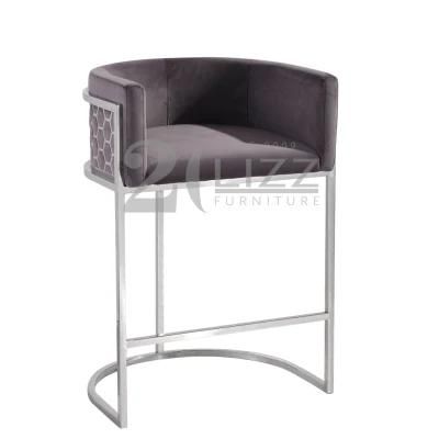 Contemporary European Style High Quality Hotel Bar Table Home Furniture Fabric Single Chair Low Price
