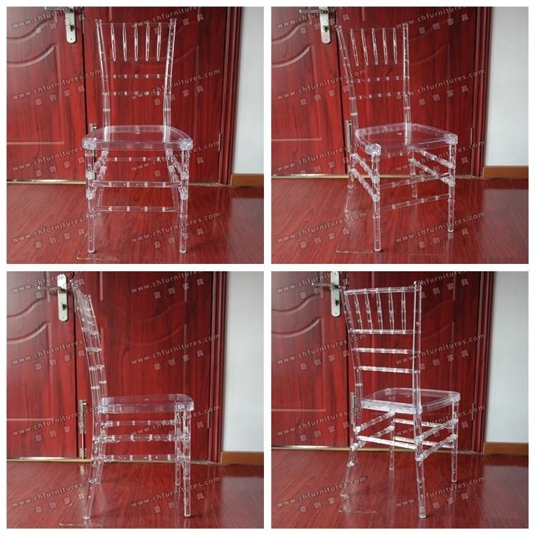 Durable Resin Clear Crystal Plastic Phoenix Chair Transparent Hc-P15