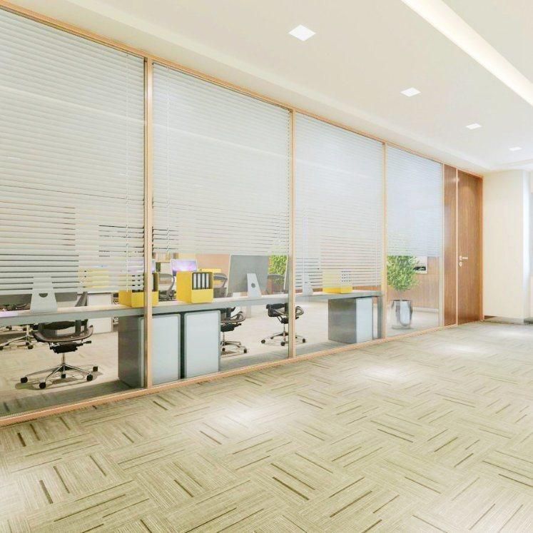 Classical Venetian Style Sound Proof Double Tempered Glass Office Partition