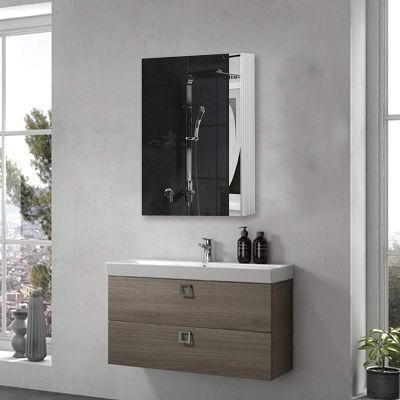 Factory Directly Modern Hotel Hanging Waterproof Mirror Wash Basin Vanity Aluminum Bathroom Cabinet