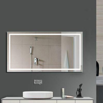 Wholesale 5mm Extra Clear Bathroom Wall Mounted Flat Polish Edge LED Mirror Bath Mirror
