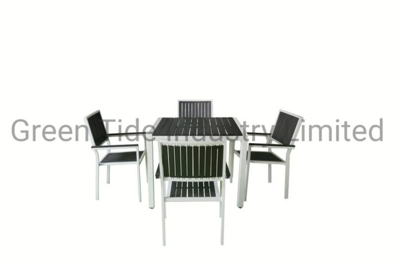 Black Color Modern Furniture Metal 7 PCS Garden Furniture Set