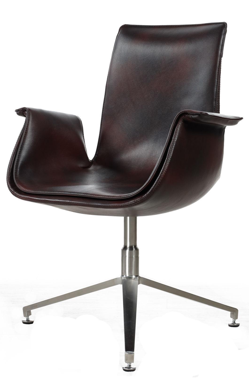 Modern Designer Rotary Office Chair with Stainless Steel Base