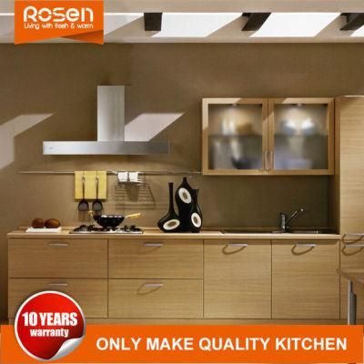 High Gloss Wood Veneer U Shaped Kitchen Cabinets Furniture