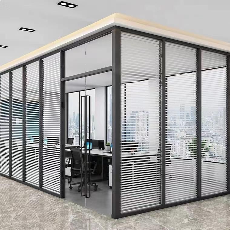 Modern High End Office High Wall Partition with Tempering Glass