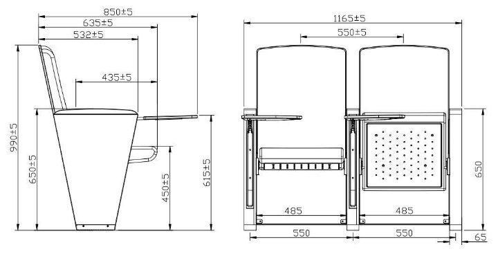 Conference Media Room Office Audience Classroom Auditorium Church Theater Chair