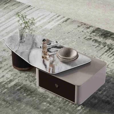 Interior Modern Nordic Living Room Marble Stone Coffee Center Table