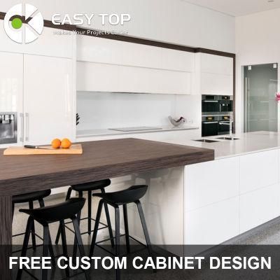 Thoughtfully Designed Large Modern Handleless Lacquer White Fitted Kitchen Modern Cabinets