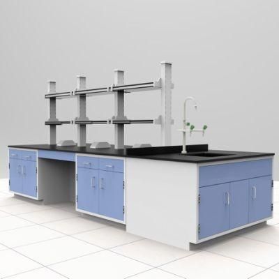 Pharmaceutical Factory Steel Lab Furniture with Absorbent Paper, School Steel Hexagonal Lab Bench/