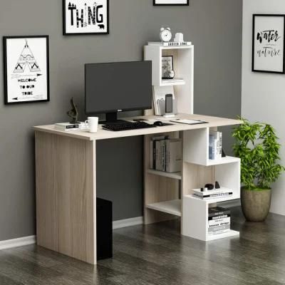Writing Desk - Computer Workstation - Home Desk - Bookshelf with Modern Design