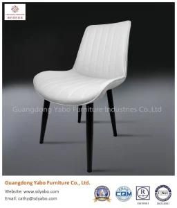 Modern Cost-Effective Iron Metal Leg Leather Dining Chair for Hotel Banquet Dining Room and Writing Chair and Restaurant Furniture and Cafe