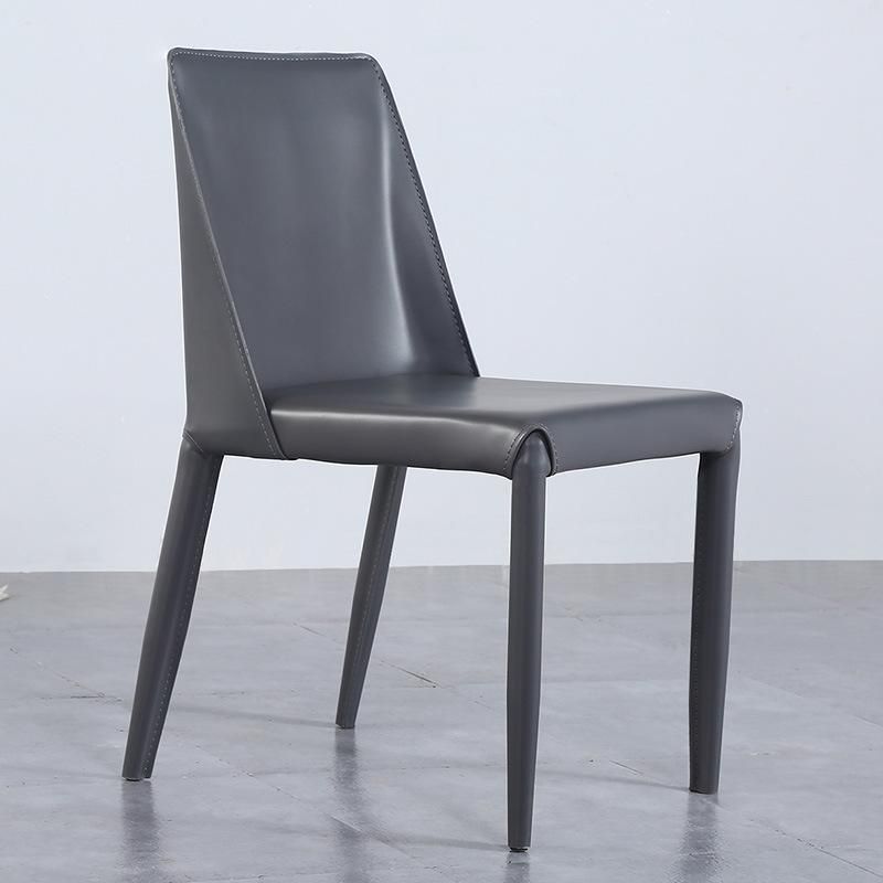 Office Negotiation Hotel Restaurant Metal Leather Dining Chairs