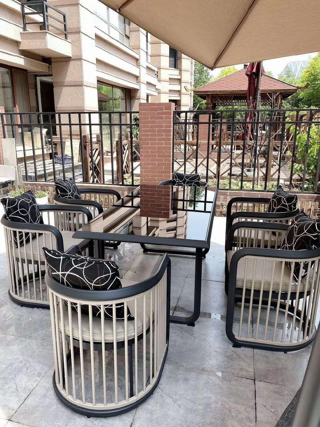 Modern Whole Aluminum Dining Chair and Table Outdoor Garden Furniture
