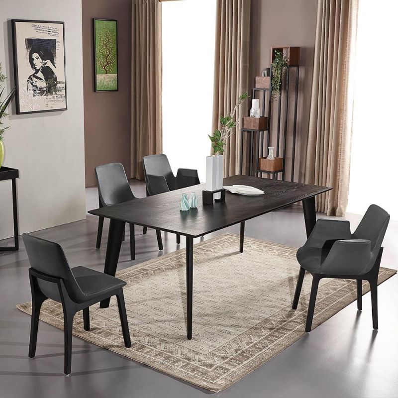 Fashion Nordic Wooden Dining Room / Home Furniture Veneer Dining Table Promotion Items