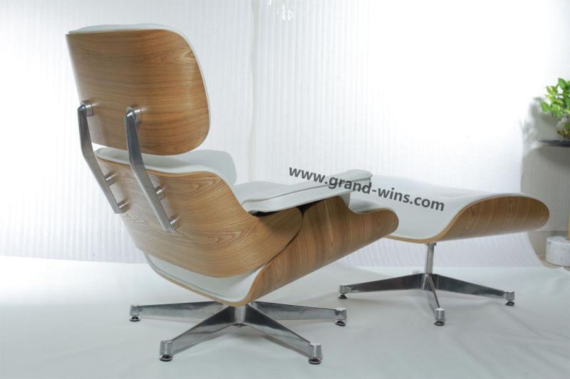 Modern Home Furniture Aluminum Aviator Designer Genuine Leather Lounge Chair