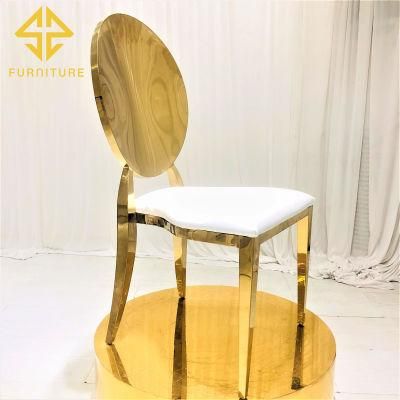 New Design Luxury Gold Bridal Stainless Steel Wedding Chair