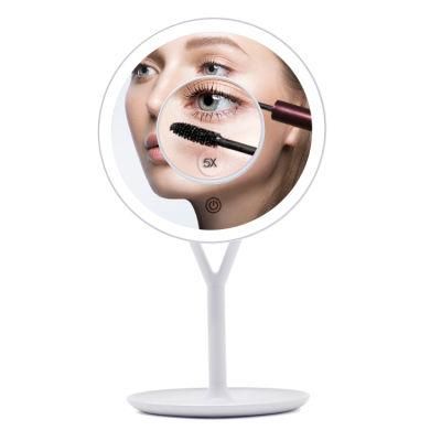 LED Makeup Mirror with 5X Magnetic Mirror Light USB Charging