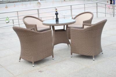 Rattan Outdoor Wicker Dining Table and Chairs Supplier Modern Garden Villa Restaurant Patio Furniture