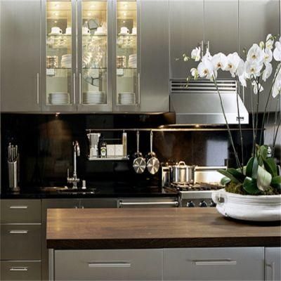 Foshan Kitchen Cabinets Design Lacquer Wood Modern Kitchen Cabinet