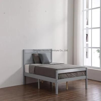 Simple Bedroom Modern Solid Wood Single Double Universal Kd Bed Furniture