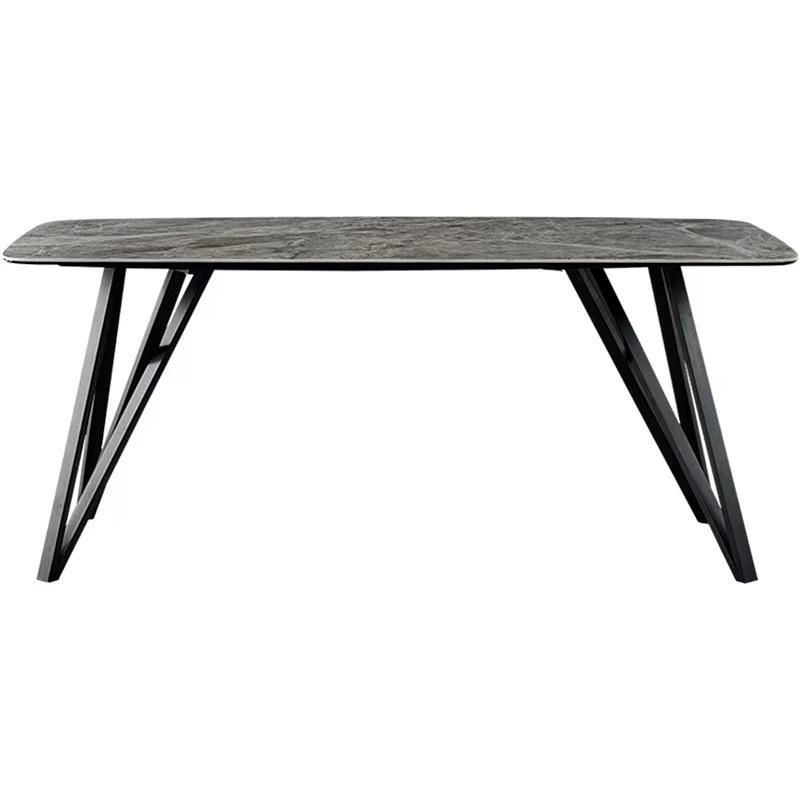 Commercial Furniture Rock Stone Table with Stainless Steel Legs