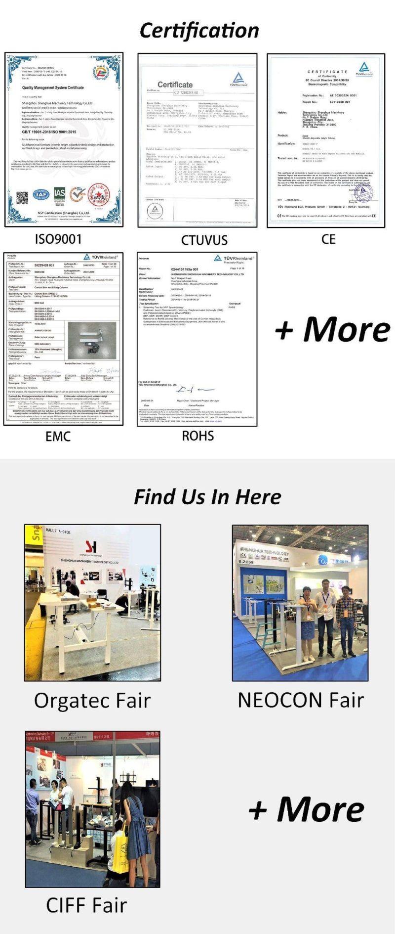 Good Price Quick Assembly Affordable Only for B2b Stand Desk with TUV Certificated