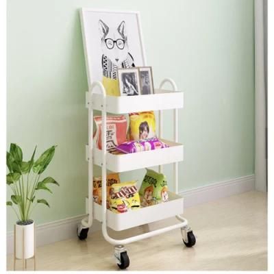 Modern Home Furniture Storage Mobile Metal Trolley Kitchen Cart