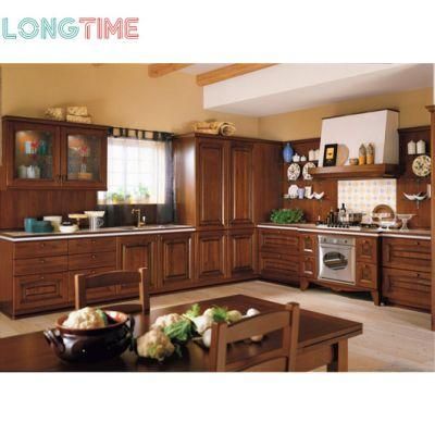 Luxury Home Furniture Classic Design French Style Solid Wood Kitchen Cabinet