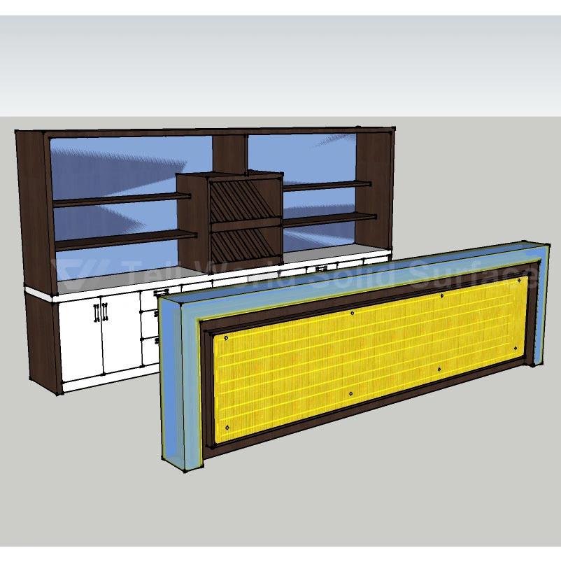 LED Bar Counter for Club Salad Bar Counter Restaurant Design