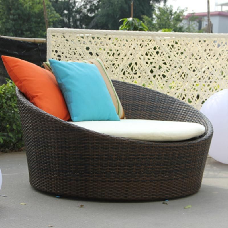 Modern Outdoor Garden Hotel Resort Villa Furniture Sun Lounger Round Daybed Cabana Gazebo Sofabed Sunbed