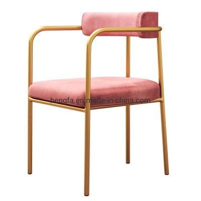 China Wholesale Market Hotel Restaurant Furniture Velvet Metal Dining Chairs