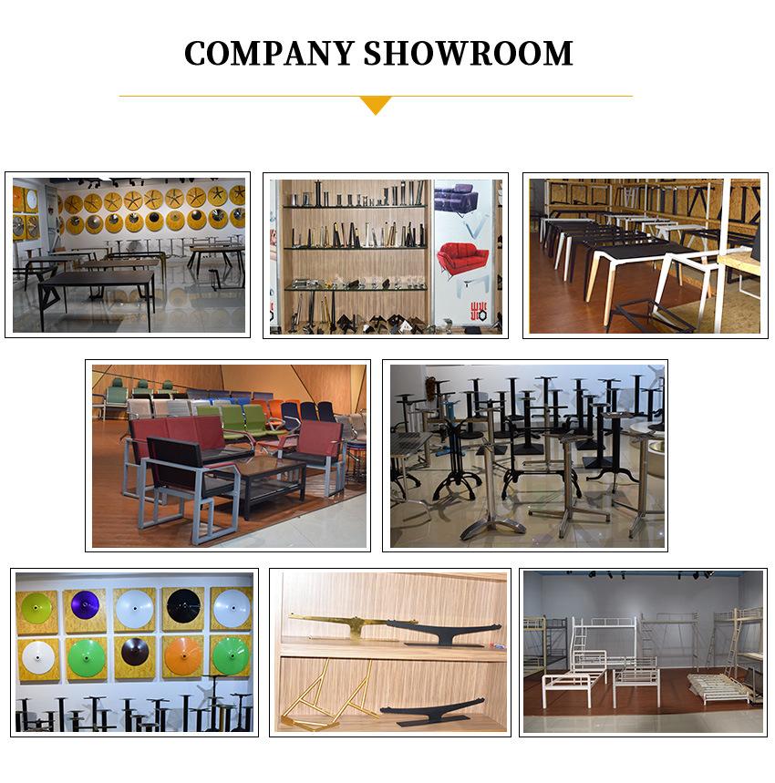 Coffee Restaurant Modern Metal Frame Steel Base Office Bar Table