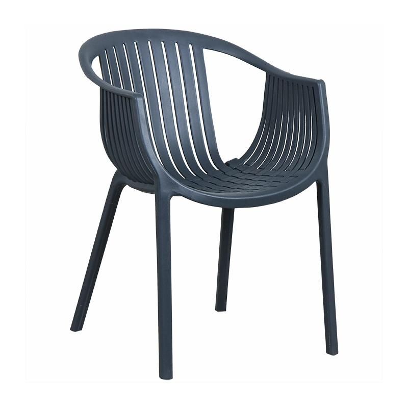 Wholesale Outdoor Furniture Modern Style Garden Furniture Waco Plastic Chair Eco-Friendly PP Armrest Dining Chair