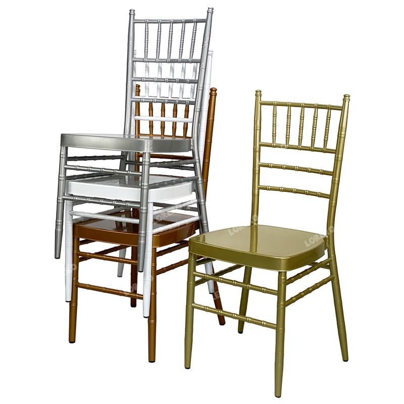 Modern Elegant Wedding Chiavari Types of Crown Back Fabric Banquet Chairs