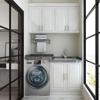 Laundry Furniture Aluminum Profile Balcony Washing Machine Sink Laundry Cabinet