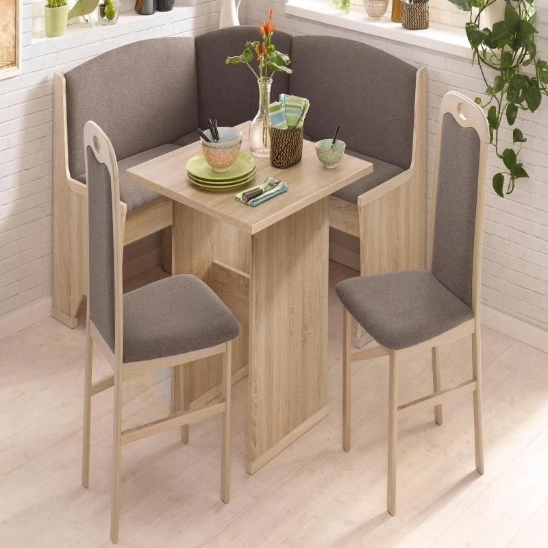 Square Wooden Modern Table Withink Beautiful Wood Grain for Restaurants