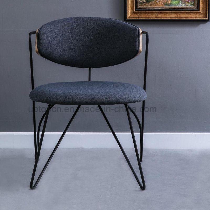 (SP-LC280) Modern Design Blue Comfortable Seat Metal Leg Plywood Leisure Chair