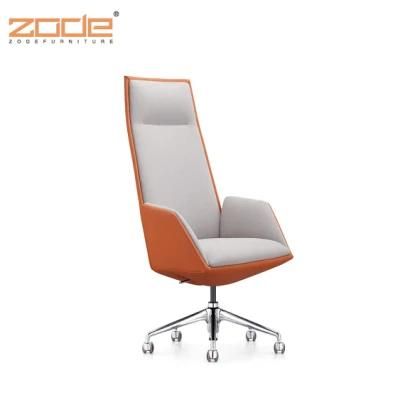 Zode Most Popular New Design Orange Modern Multi Functional Ergo Armrest PU Computer Chair