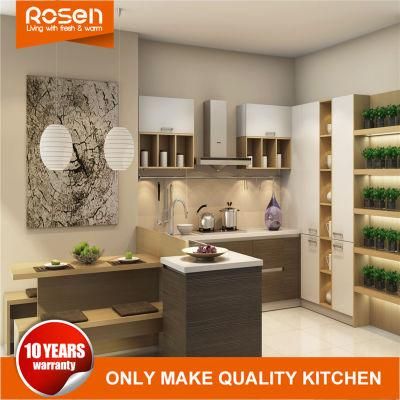 Modern Simple Style Practical MDF Wood Veneer Kitchen Cabinet