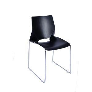 Wholesale Modern Design Simple Office School Furniture Chair PP Restaurant Chair Seat with Chormed Leg