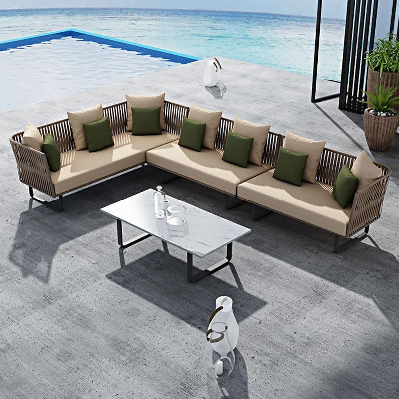 7PCS Kd Modern Leisure Wicker Rattan Patio Home Hotel Office Outdoor Garden Furniture Sofa