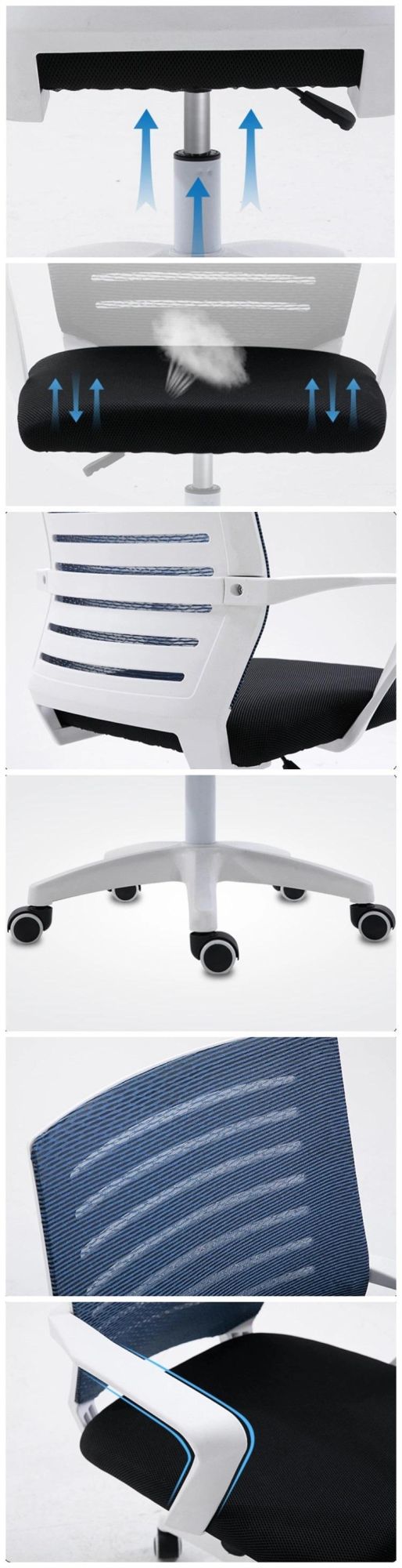 Ergonomic Swivel Wheel Office Furniture Modern Mesh Back Office Chair