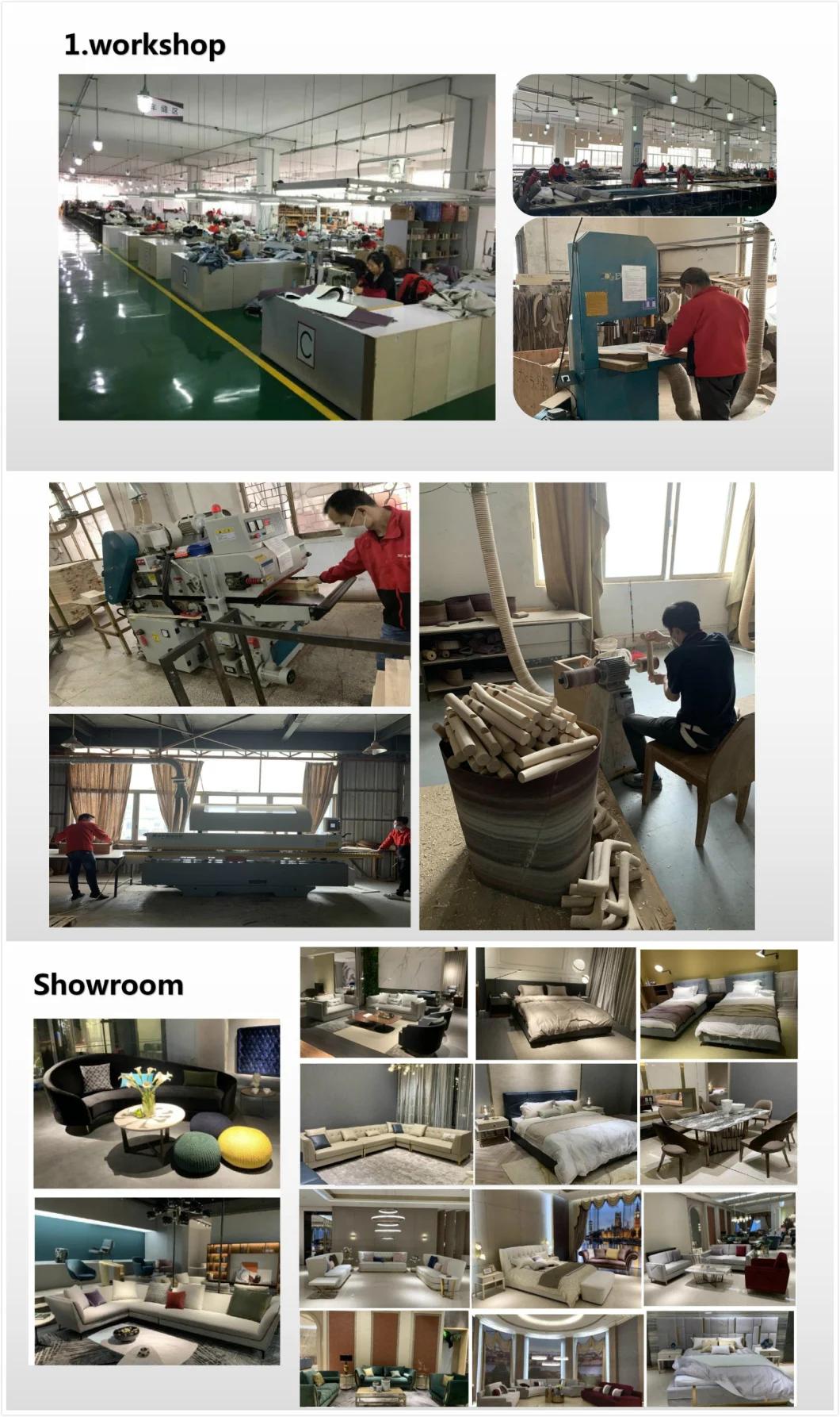 Foshan Factory Custom Made Modern Simple Style Apartment Hotel Living Room Bedroom Guest Room Furniture Double Bed