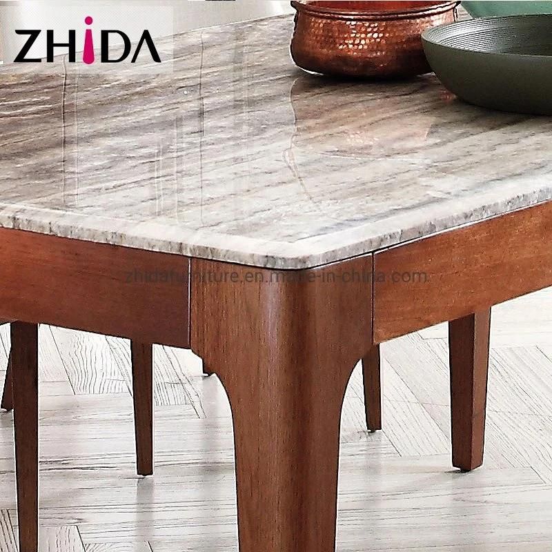 Marble Wooden Hotel Lobby Bedroom Dining Set Dining Table