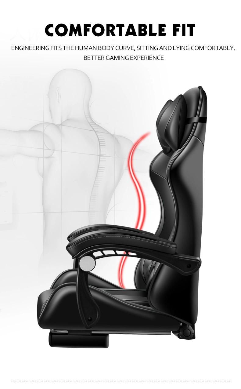 Custom Color China Supplier PU Leather Reclining Racing Chair Computer Game Silla Gamer PC Gaming Chair